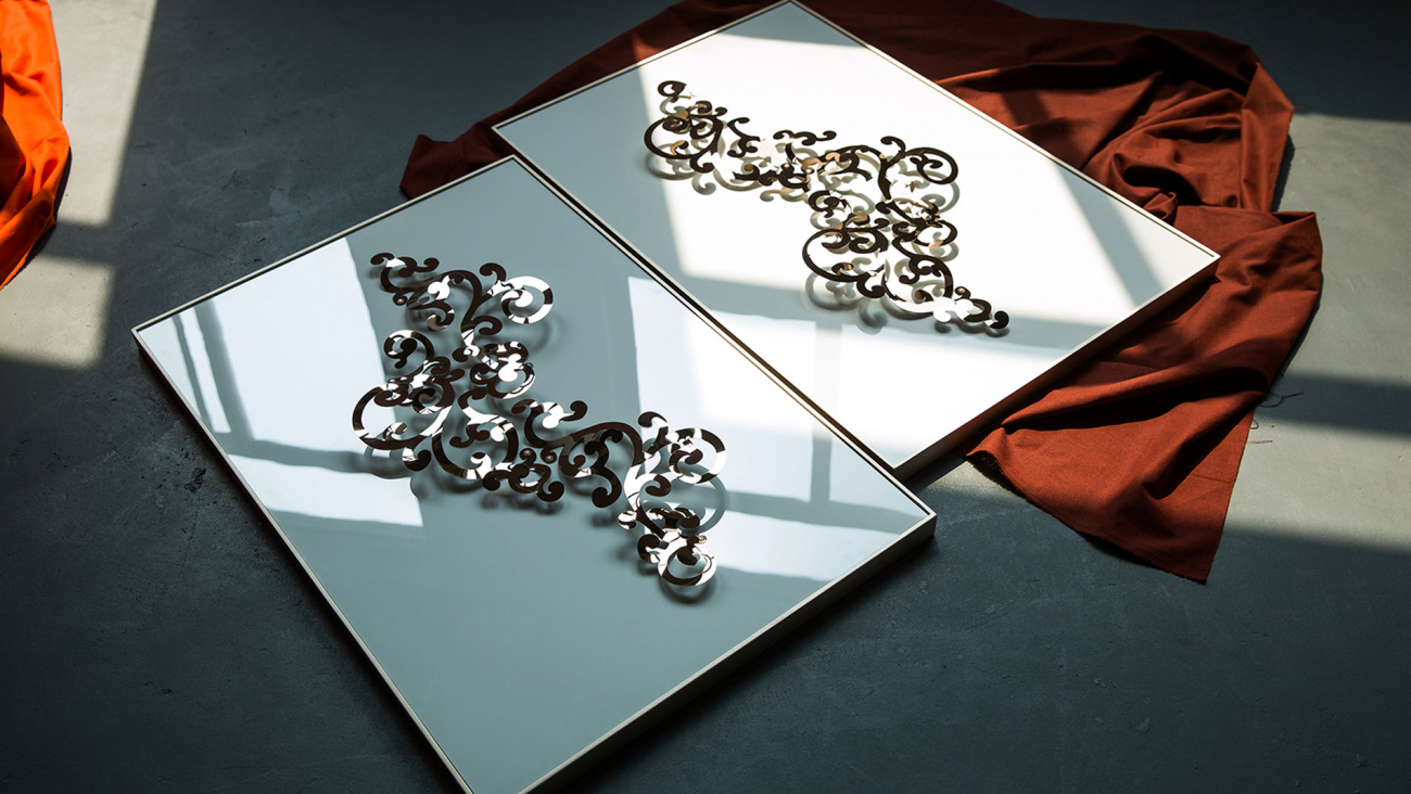 Панно-картина на стену gold leaf EVENHOME  192762 Белый;черный  - Вид №1