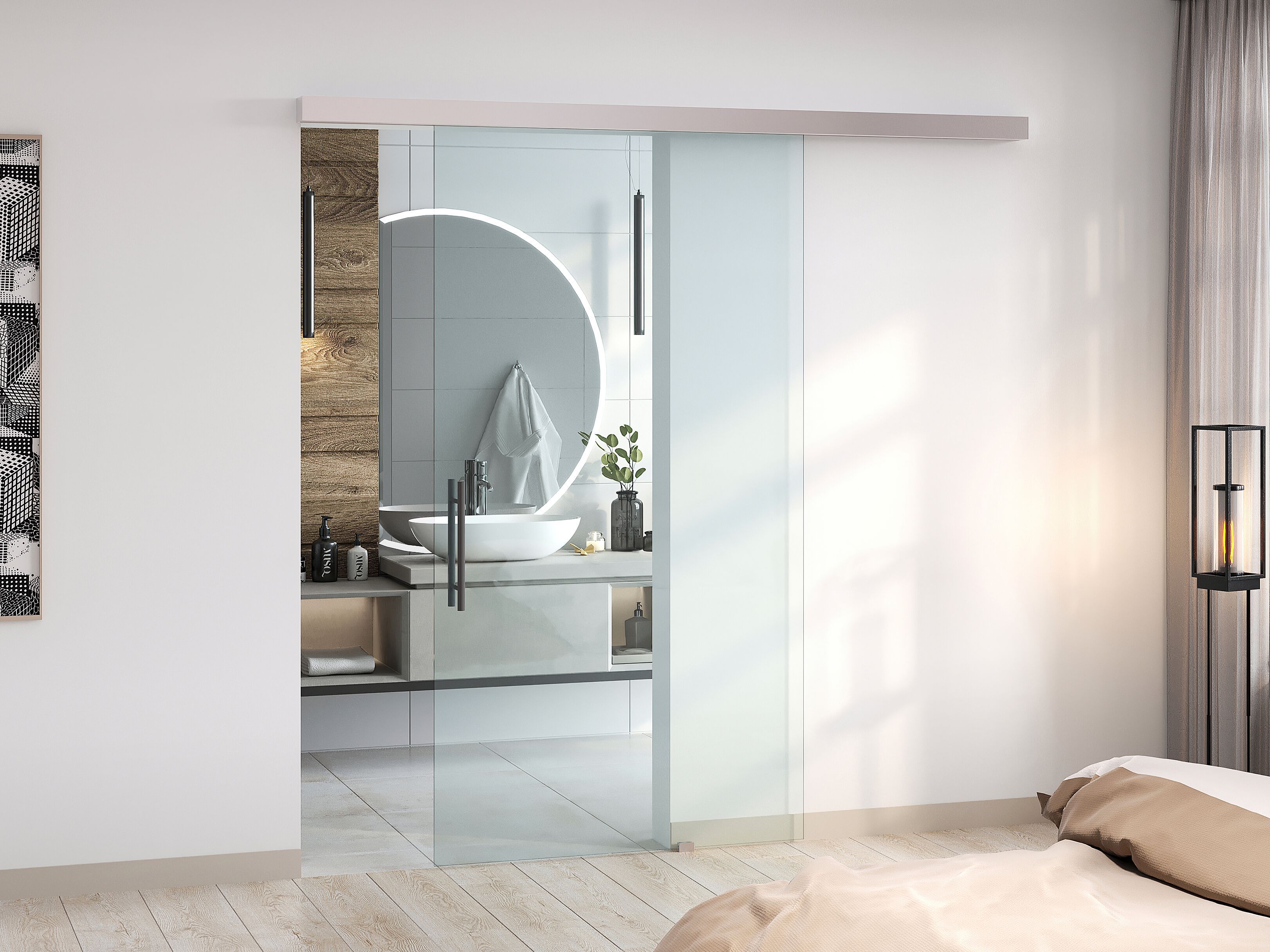 Система раздвижных стеклянных дверей Saheco BLOQ GLASS ARCH-00114730