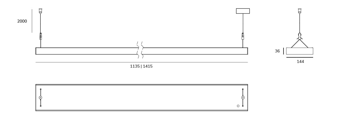 Алюминиевый светодиодный подвесной светильник Exporlux LINE SU ARCH-00022571 - Вид №5