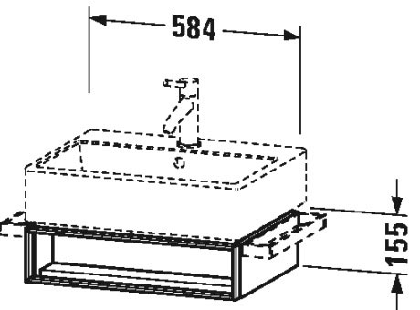 VA602507575 Vero Air Тумбочка подвесная Лен, декор Duravit - Вид №1
