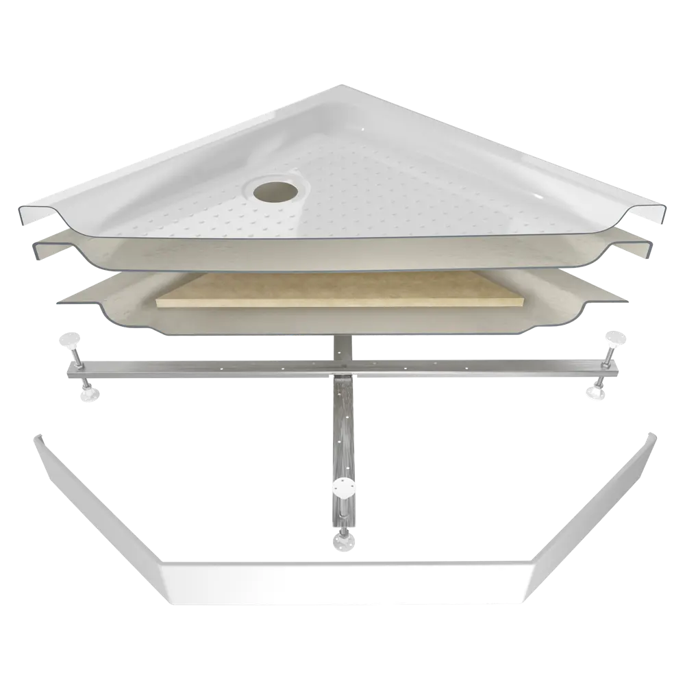 Душевой поддон Triton ПД29 пятиугольный акриловый 100x100 см ножки в комплекте STLM-2042948 - Вид №3