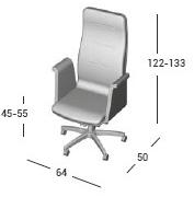 AP Factor Кожаное кресло для руководителя с 5 спицами Alaska sun-id-1439479 - Вид №6