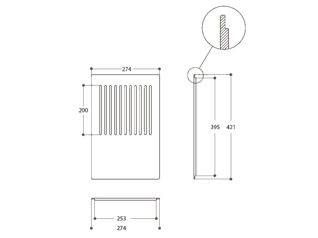 Прямоугольная разделочная доска HPL Evhoc COMPLEMENT LINEAR 280 ARCH-00096477 - Вид №3