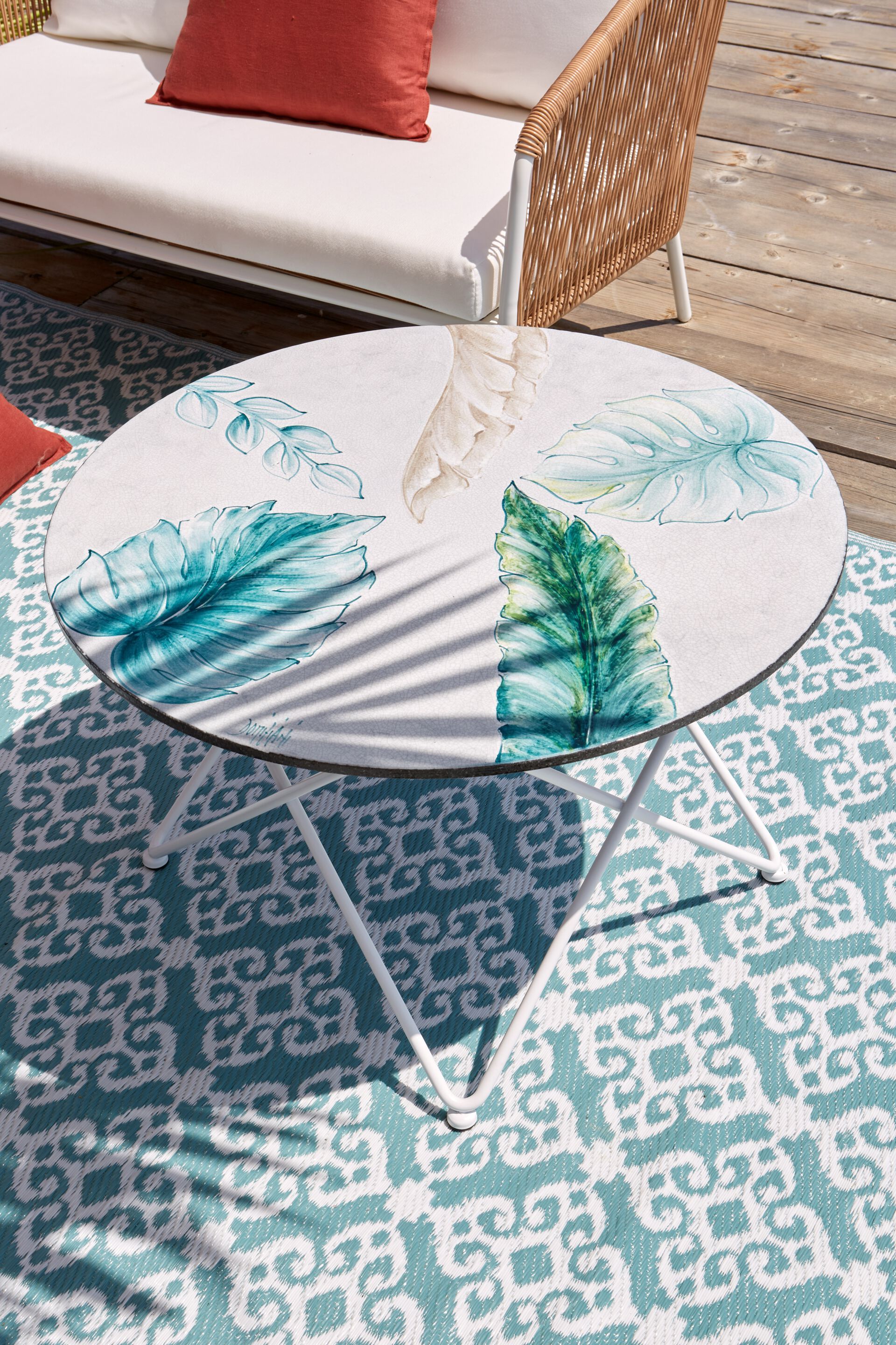 Журнальный столик из фаянса и нержавеющей стали DOMIZIANI современный ARCH-00070974 - Вид №2