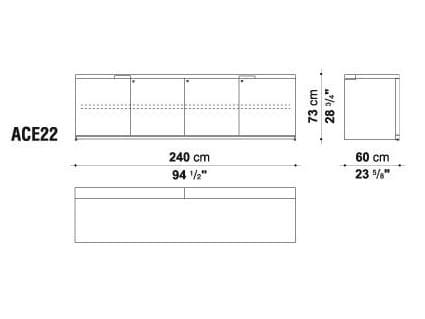 Низкий офисный шкаф с замком B&B Italia Project AC Executive ARCH-00014486 - Вид №5