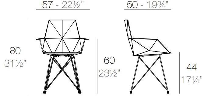 VONDOM Садовый стул из полипропилена с подлокотниками Faz sun-id-1375557 - Вид №5