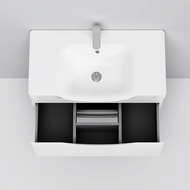 M80WCC0802WG Раковина мебельная керамическая 80 см встроенная цвет: белый глянец AM.PM Like - Вид №1