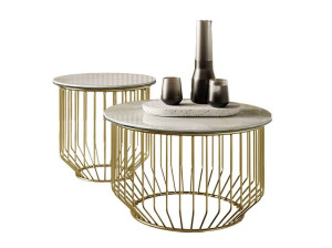 Стальной журнальный столик с столешницей SuperMarmo