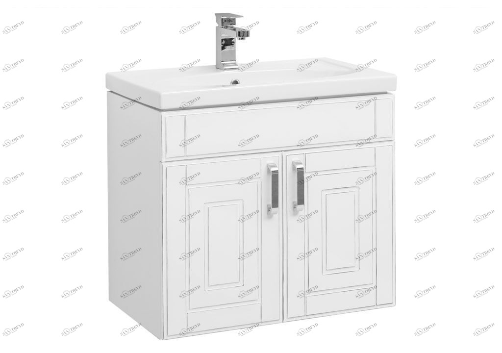 Тумба под раковину Aquanet Рондо 70 белый антик (2 дверцы) sun-id-276090