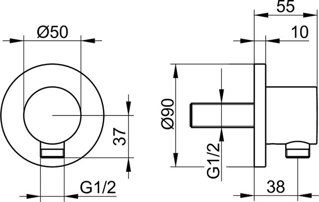 59547070001 Соединение-вывод для шланга DN 15 KEUCO IXMO - Вид №8