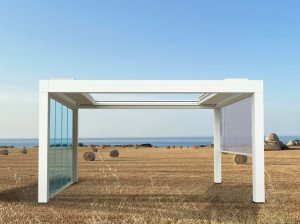 Биоклиматическая беседка с упаковываемыми/поворотными лезвиями