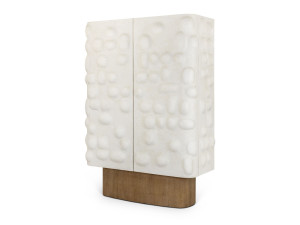 Шкаф с распашными дверцами из дерева и гипса