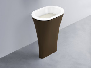 AMLA65-BL+AMPILO-TL+AMCOLO-CA Раковина Amedeo Ovale отдельностоящая cielo Enjoy + Amedeo