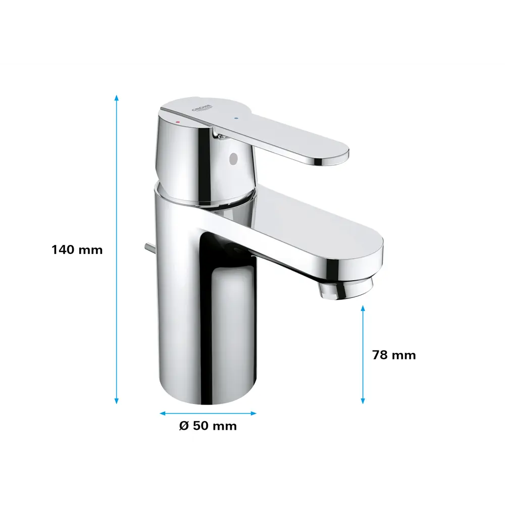 Смеситель для раковины Grohe Get однорычажный латунь цвет хром 17112214 STLM-2020067 - Вид №1
