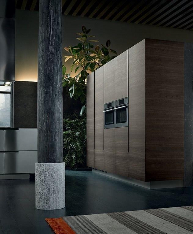 Poliform Кухня из стали и дерева с полуостровом sun-id-1424834 - Вид №39