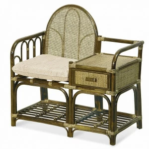 Кресло со столиком 84х85 см олива Calamus Rotan VINOTTI  00-3885369 Зеленый