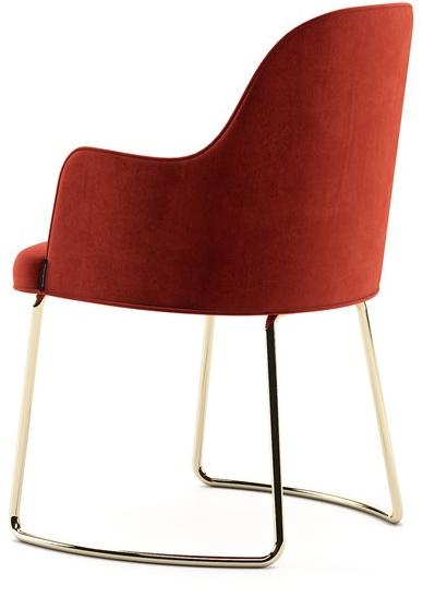 Domkapa Бархатный стул с подлокотниками  Dkj19  - Вид №3