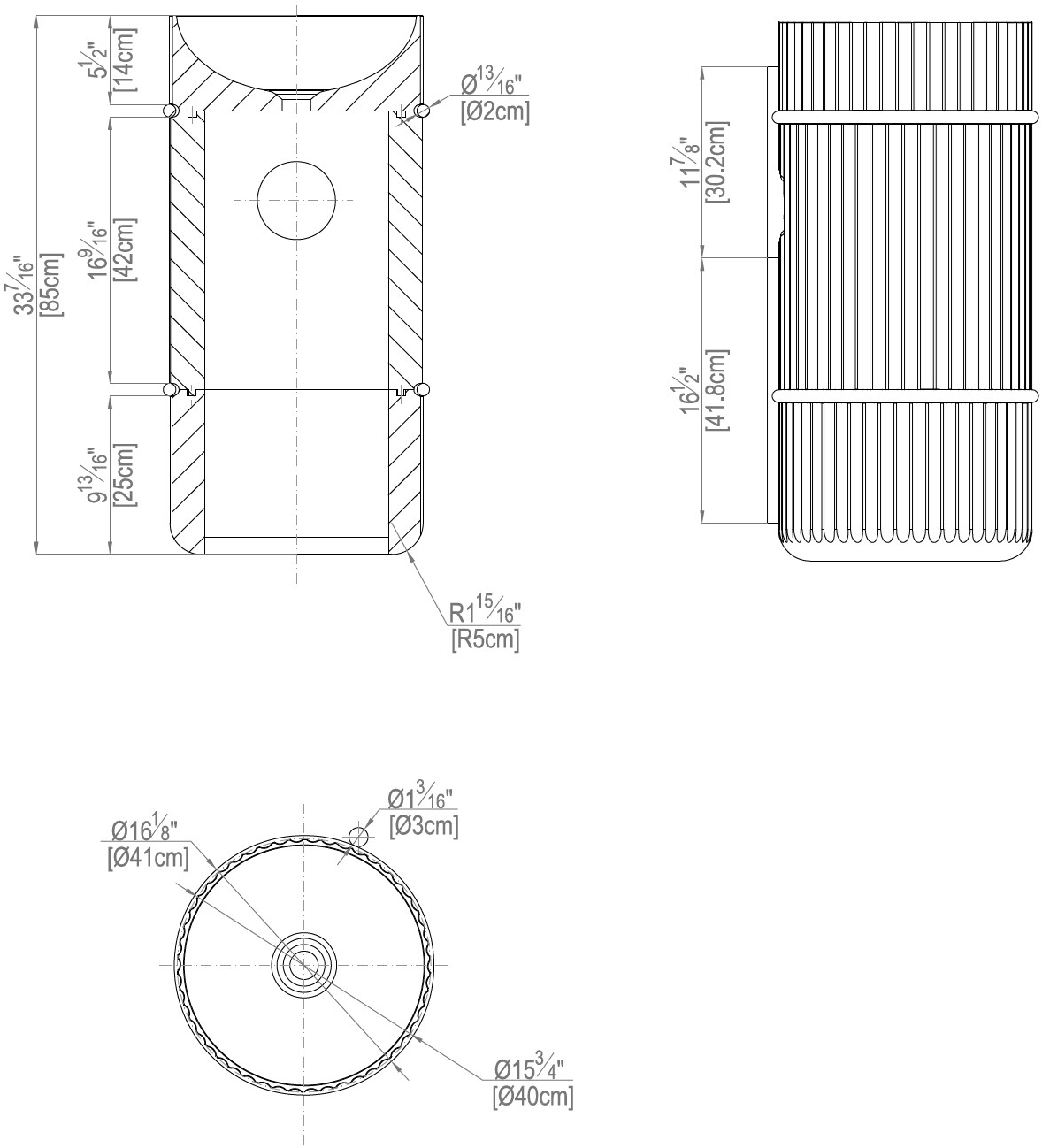 Напольная раковина стоящая овальная L'ANTIC COLONIAL Column sun-id-1472283 - Вид №5