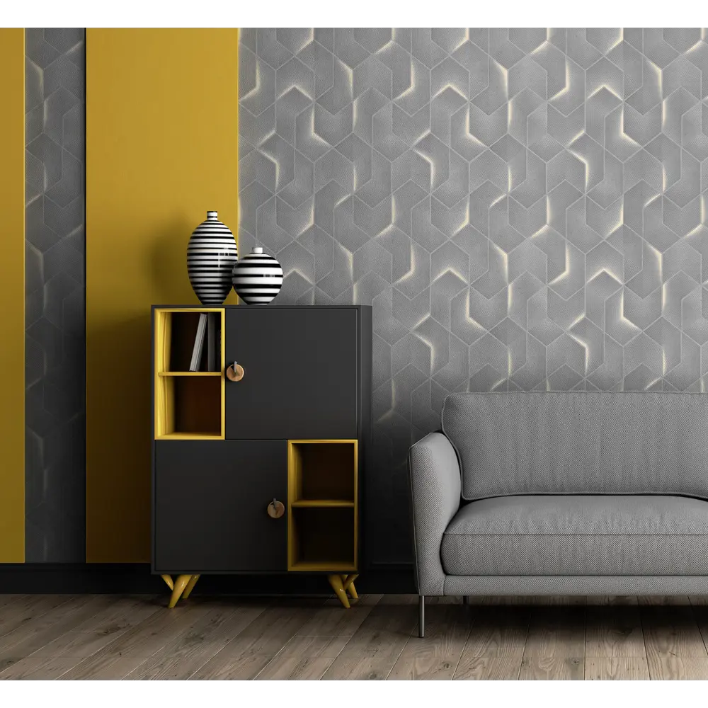 Обои флизелиновые Артекс Квантум темно-серые 1.06 м 11070-05 STLM-2136602 - Вид №2