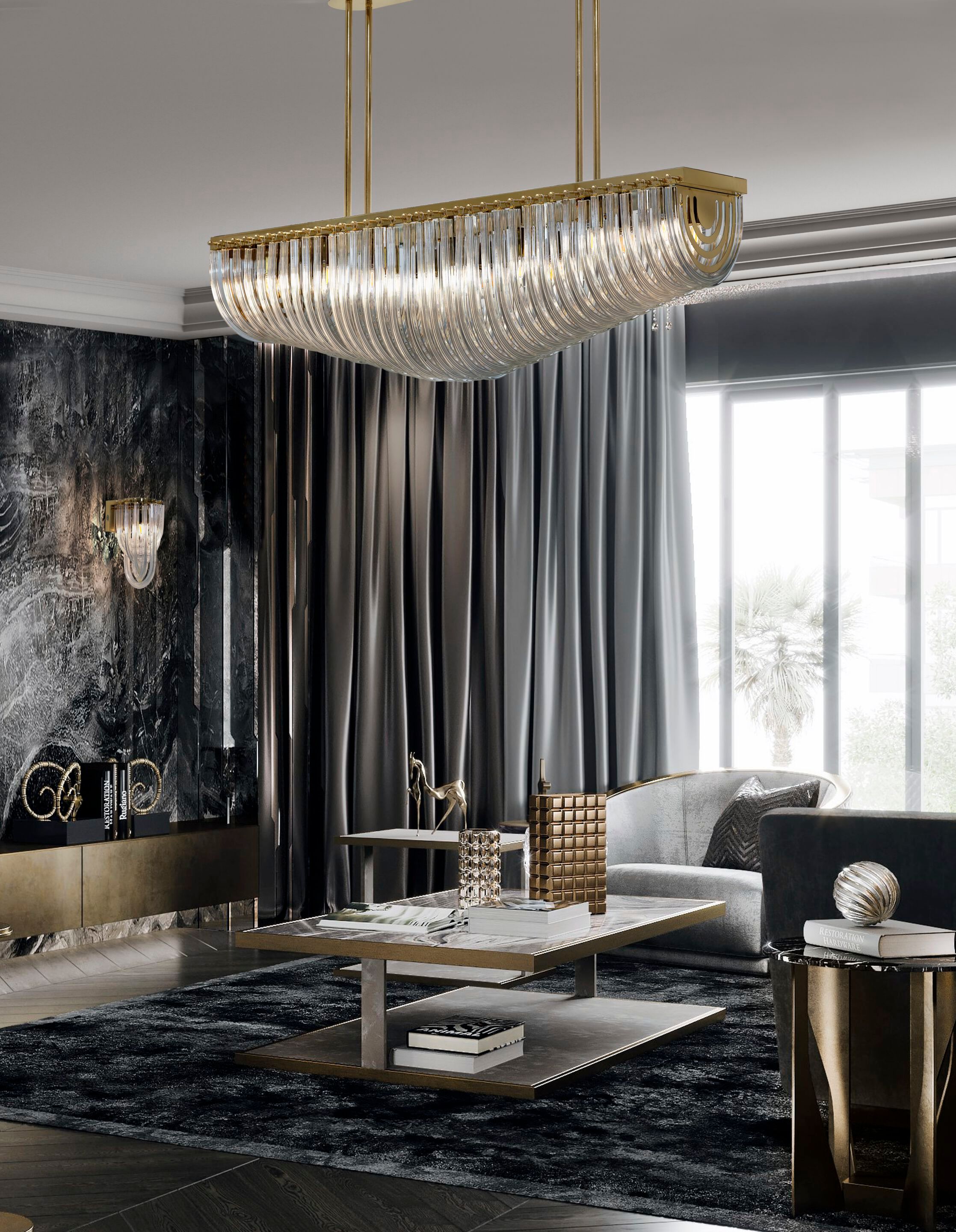 Подвесной светильник из нержавеющей стали и стекла K-Lighting Анатоль ARCH-00069279 - Вид №1