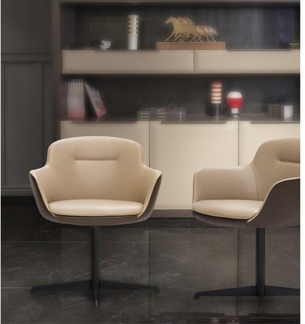 Formitalia Вращающееся кресло из оленьей кожи с 4 спицами Kowloon sun-id-1411947 - Вид №2