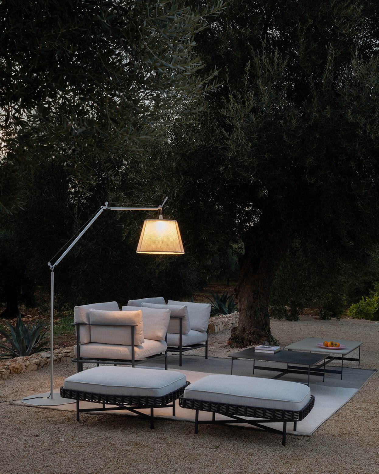 Прямоугольный садовый пуфик из веревки и ткани Potocco Ropu ARCH-00114711 - Вид №2