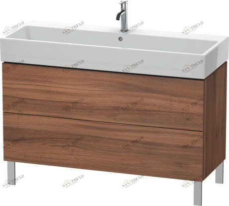 LC677907979 Тумбочка напольная L-Cube #LC6779 1184 x 459 мм Орех натуральный, декор Duravit