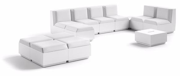 Plust Квадратный садовый пуф из полиэтилена Big cut sun-id-1437078 - Вид №1