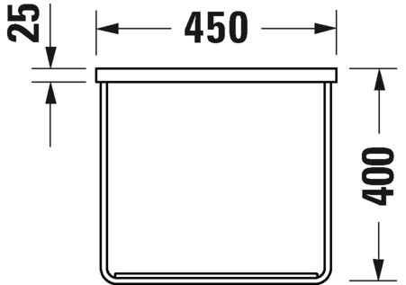 0031164600 DuraSquare Консоль металлическая подвесная **
Черный матовый Хром Duravit - Вид №2