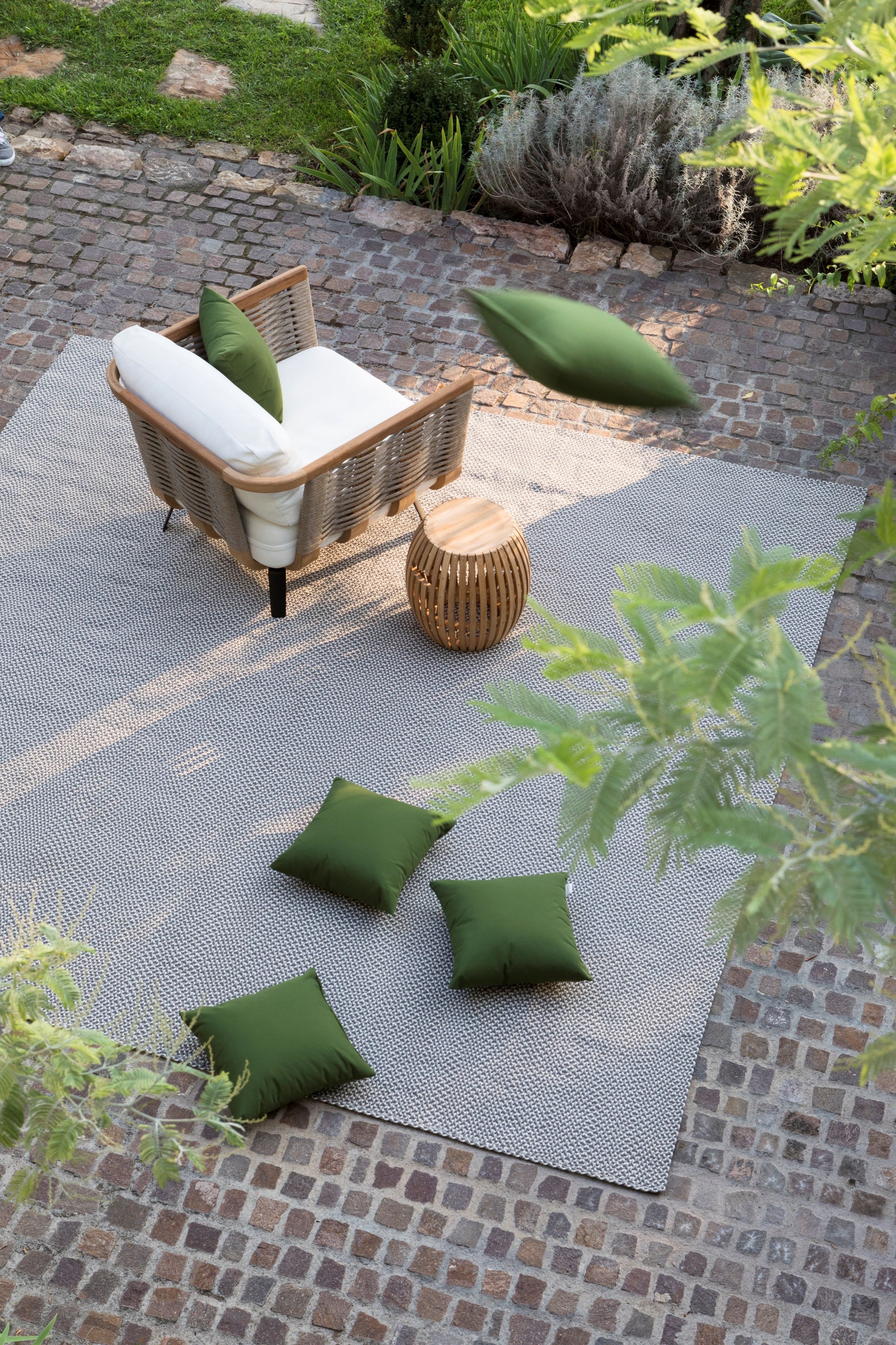 Садовое кресло из тикового дерева и полиолефиновой веревки Unopiù Добро пожаловать ARCH-00083959 - Вид №7