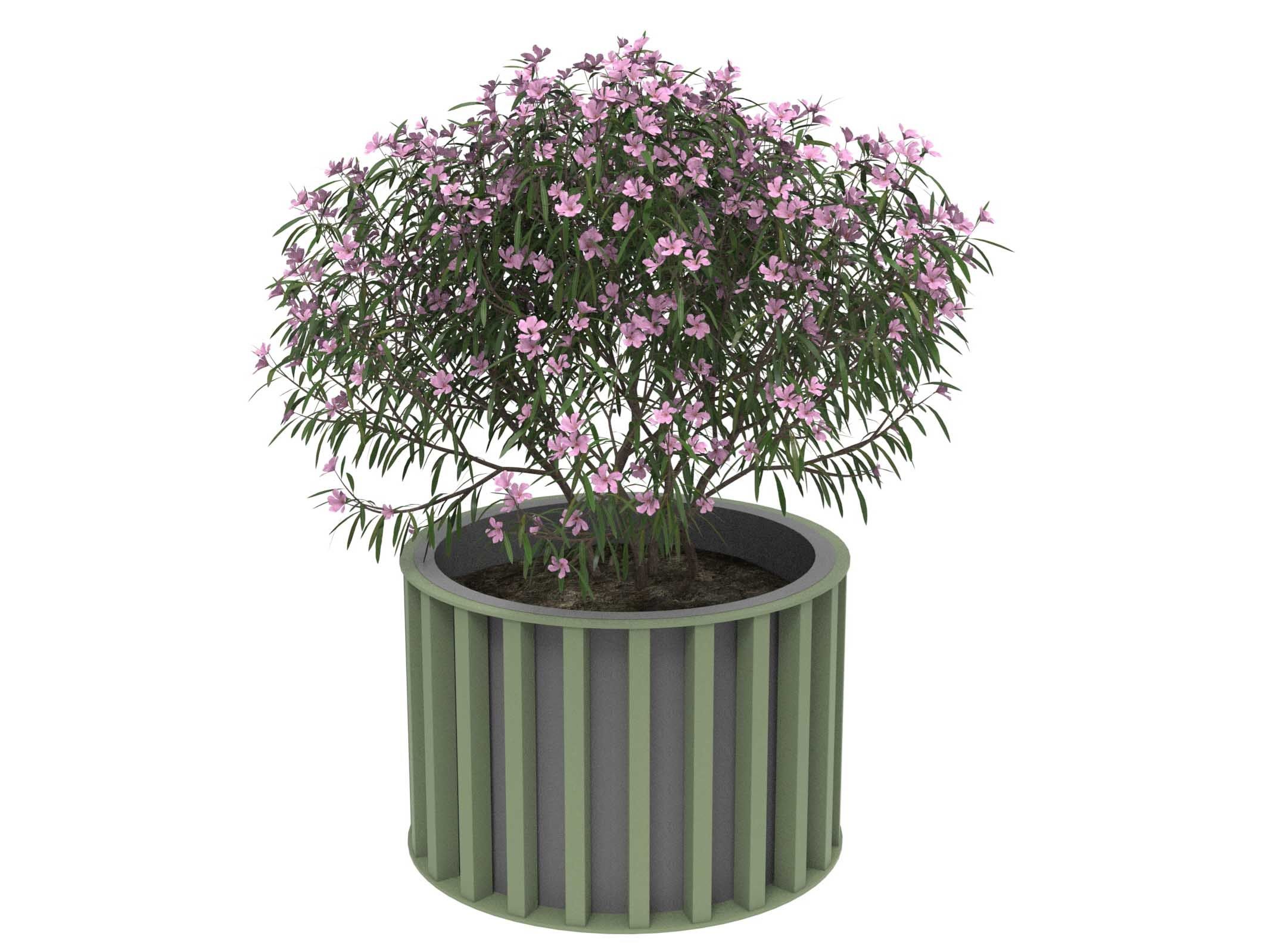 Оцинкованная сталь круглый низкий плантатор Lazzari Динамо ARCH-00115712 - Вид №8