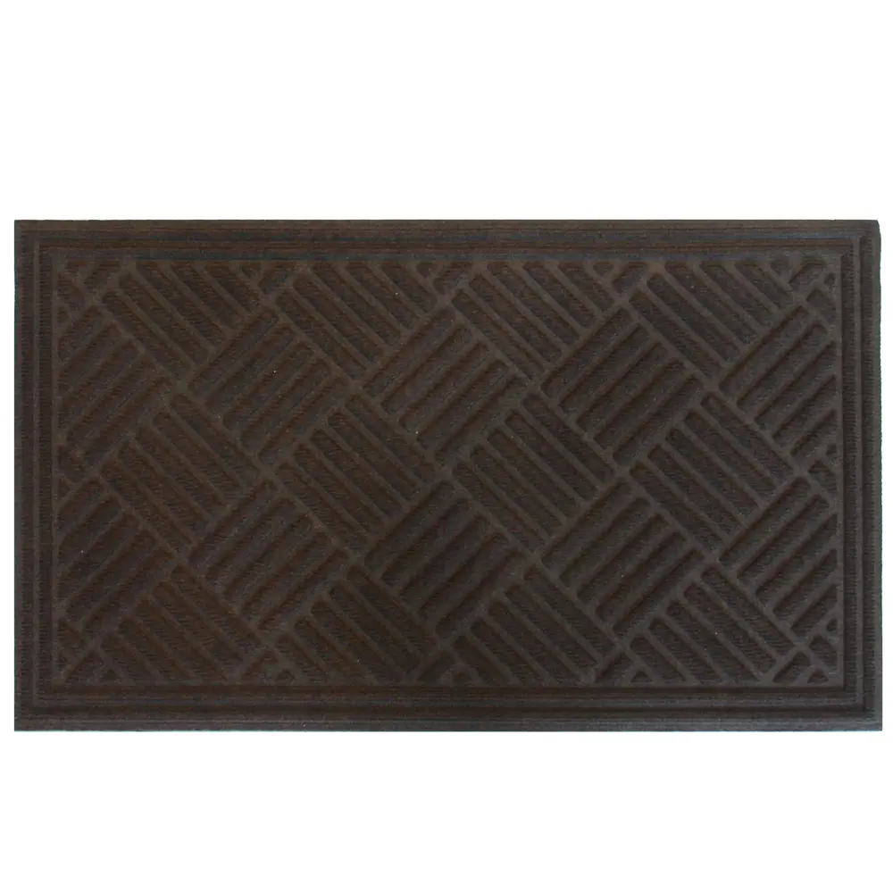 Коврик Inspire Hayden 45x75 см полиэстер на резине цвет коричневый 82388245 STLM-2170652  - Вид №1