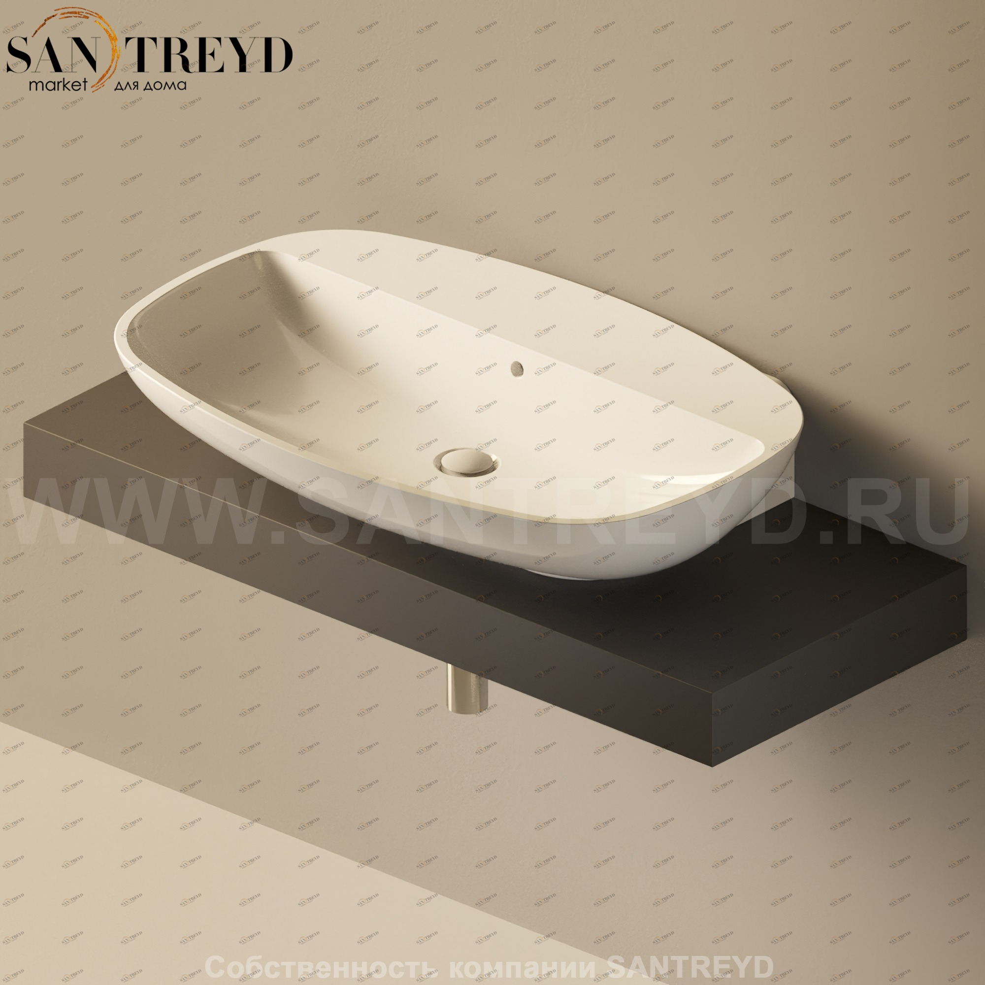 Flaminia FORTY6 Столешница от 120 до 250 см черная F68082.7006 Ceramica Flaminia F680827006