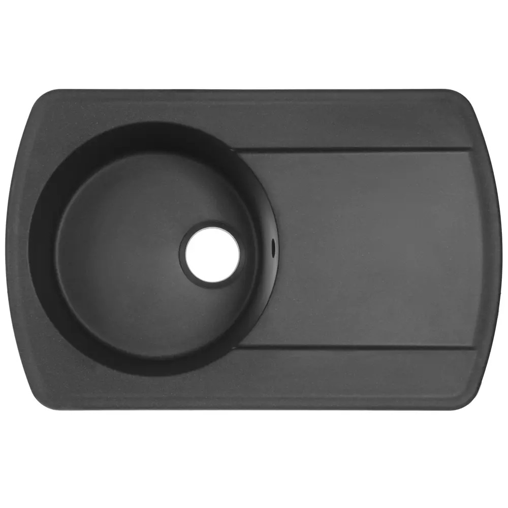 Мойка врезная Delinia FG 77х50 см, глубина 19 см, кварц, цвет антрацит STLM-2078220