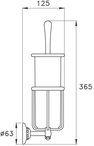 RUBINETTERIE STELLA Ершик для унитаза настенный Italica It10017 - Вид №1
