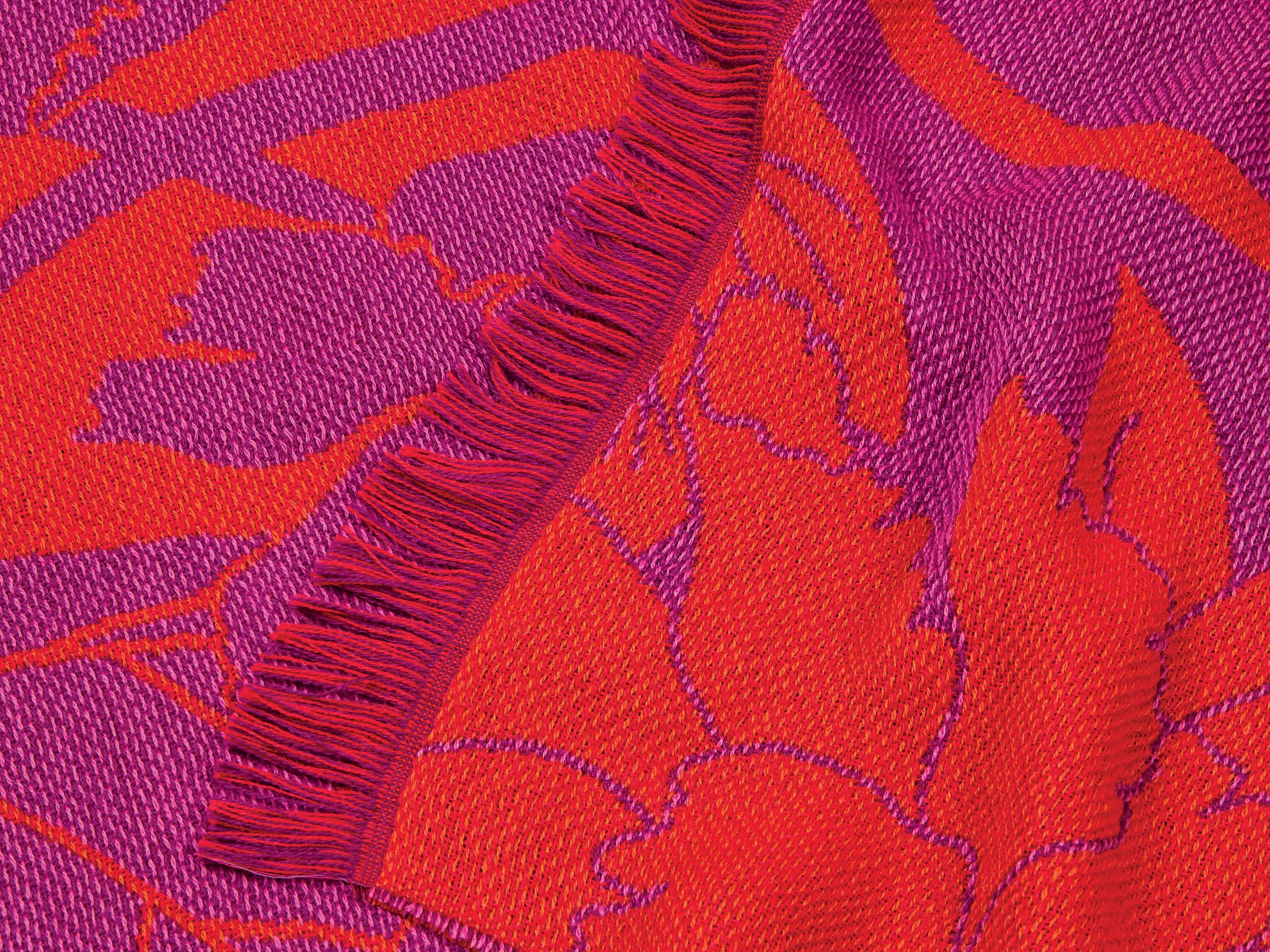 Жаккардовый плед с цветочными узорами K-3 Hana Pop ARCH-00095799 - Вид №3