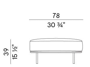 Ткань квадратный сад пуфик Potocco Soul ARCH-00092391 - Вид №2