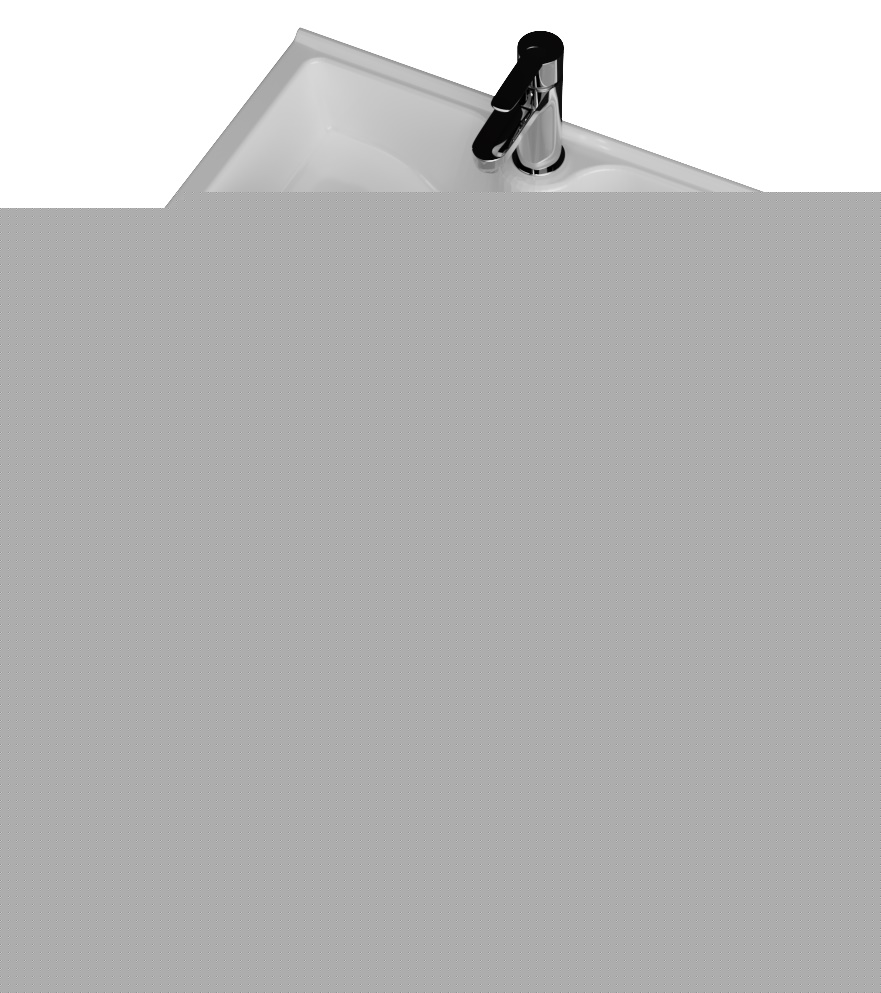 У75328 Тумба с раковиной Mira 60П 2д. Белый глянец 1 Marka MIRA