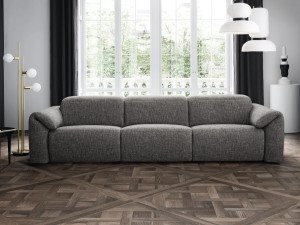 3-местный тканевый диван с подголовником