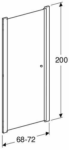 500.982.00.5 Распашная дверь IDO Showerama 10-0, IDO Showerama 10-0, матовый профиль / прозрачное стекло, 1100 мм  - Вид №5