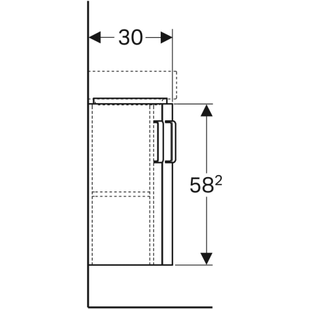 862132000 Шкафчик для угловой раковины Geberit Renova Compact, с двумя дверями Geberit  - Вид №4
