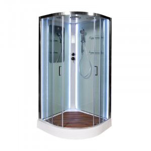 L 890 с электрикой BLACK Душевая кабина DETO Серия L