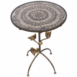 19034 Столик Терра Птички Бронза BOGACHO