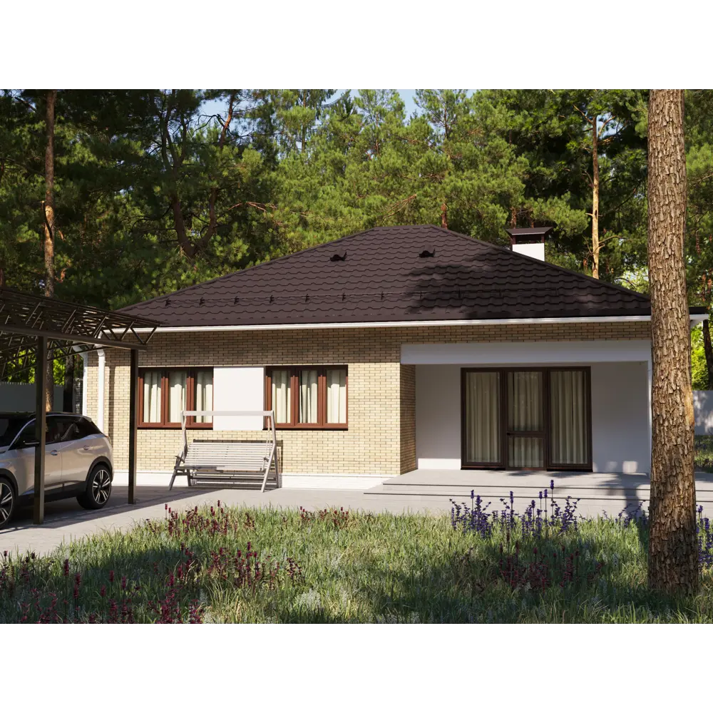 Металлочерепица 0.5 мм ГОСТ 2250x1180 мм RAL 8017 шоколад 89296962 STLM-2060938 Santreyd  - Вид №3