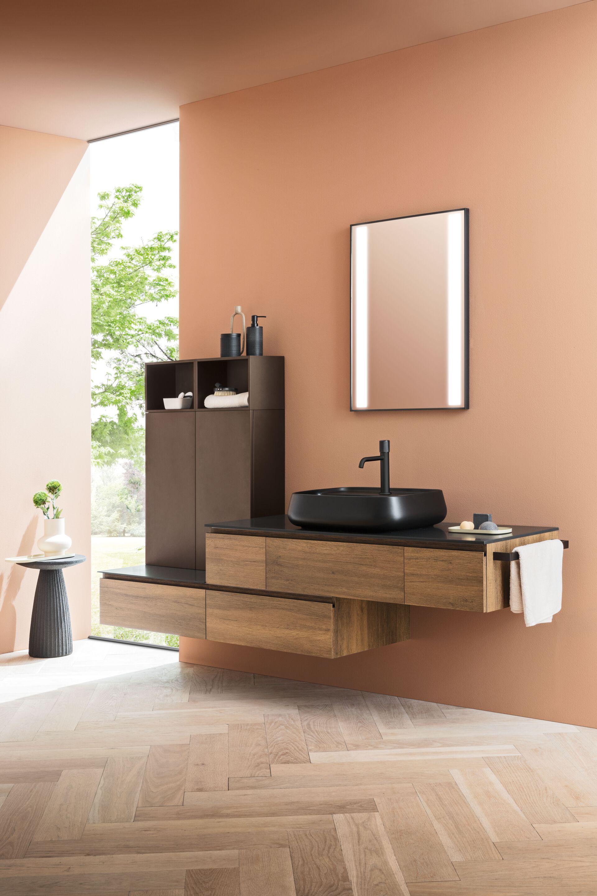 Подвесной умывальник из термо текстурированного и лакированного металла ARBLU Dress System ARCH-00139601 - Вид №1