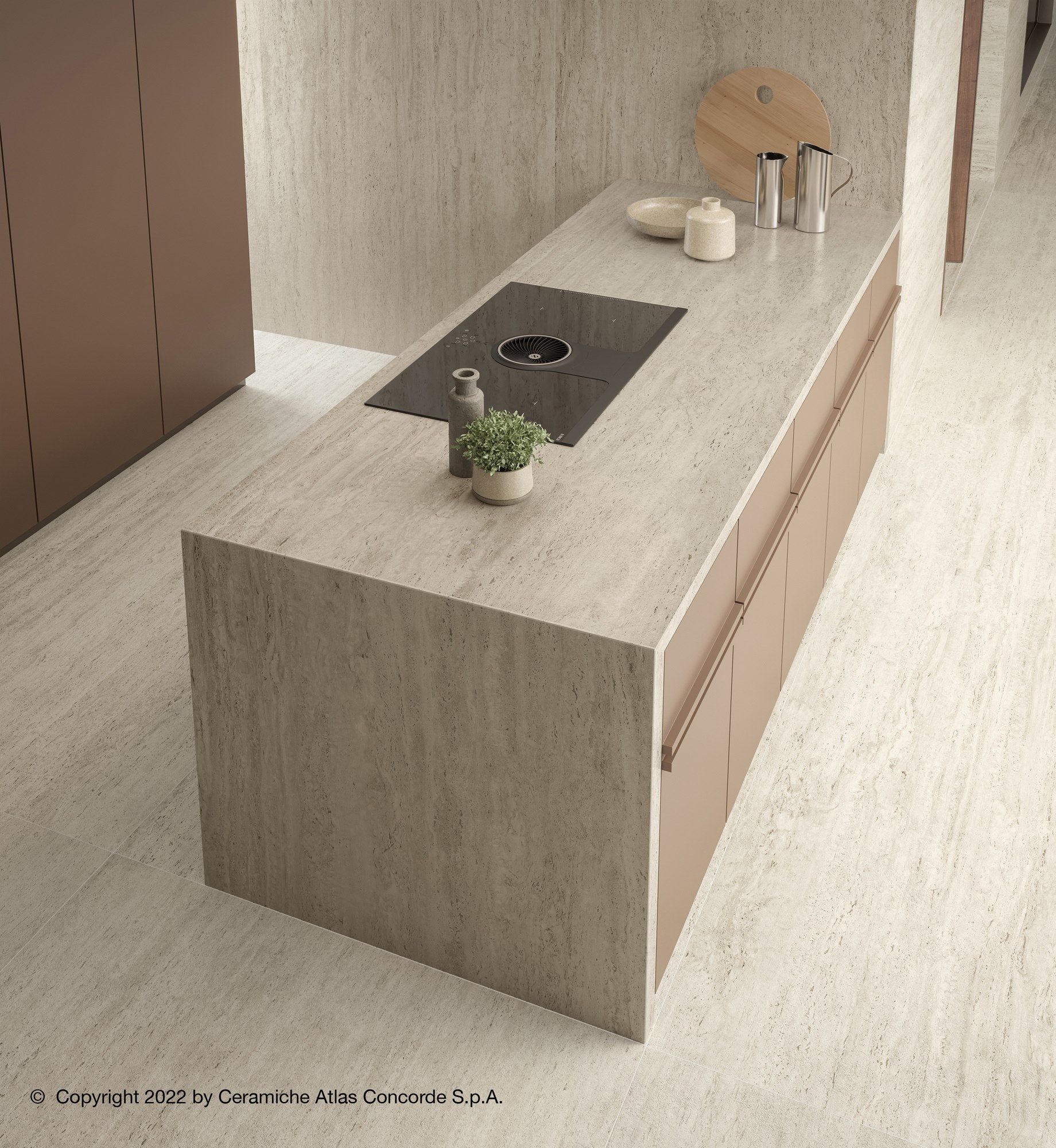 Пол / керамогранит с мраморным эффектом Atlas Concorde Marvel Travertine ARCH-00039068 - Вид №9