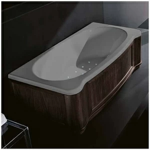 Ванна Gruppo treesse New Classic Young STA-V674C-DX-WV-SE серая с аэромассажем прямоугольная правая дерево венге