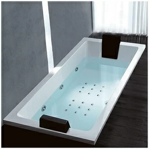 Ванна Gruppo treesse Quadra 199 V073N-DX белая с гидромассажем и аэромассажем прямоугольная встроенная правая