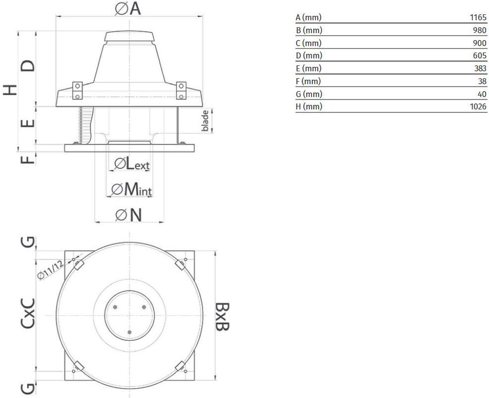 Vortice Центробежный потолочный вентилятор с радиальным выпуском Torrette tr-e 15077 - Вид №1