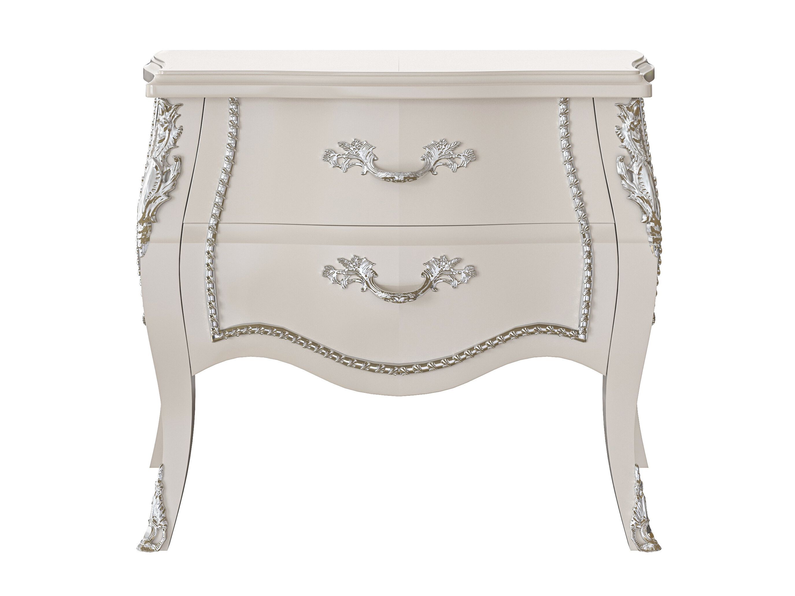 Деревянная прямоугольная тумбочка с ящиками Modenese Luxury Interiors SILVER GRACE ARCH-00037649